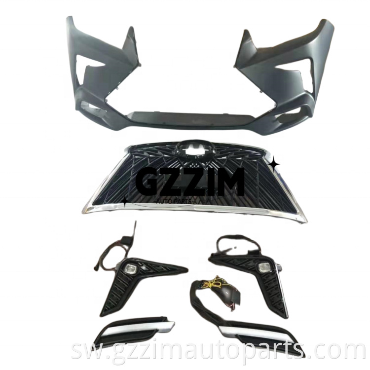 Plastiki mbele bumper grille kamili seti ya mwili kwa hilux vigo revo 2012 kuboresha kwa mtindo wa lexus